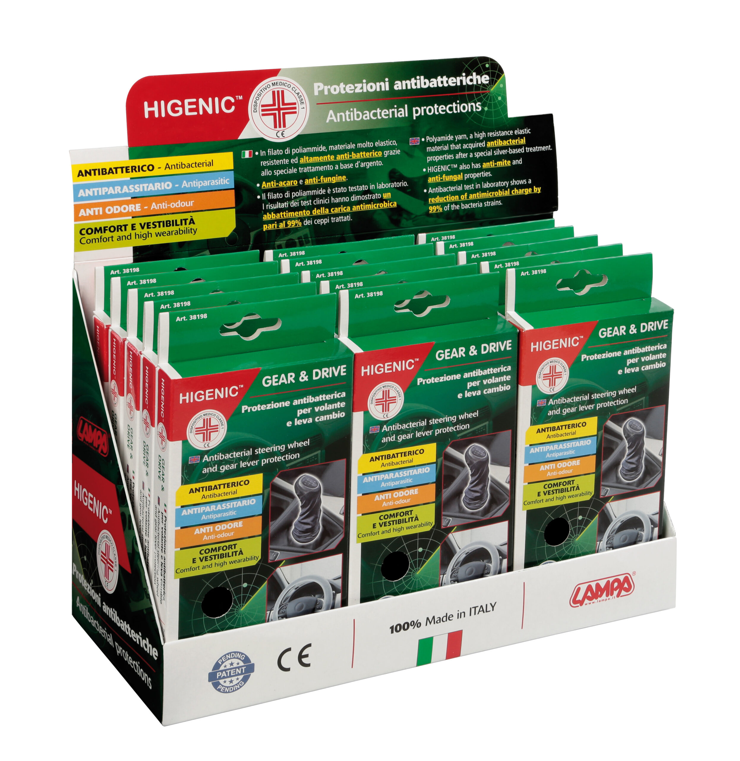 Higenic Gear & Drive, set protezioni antibatteriche per volante e leva cambio - immagine 9