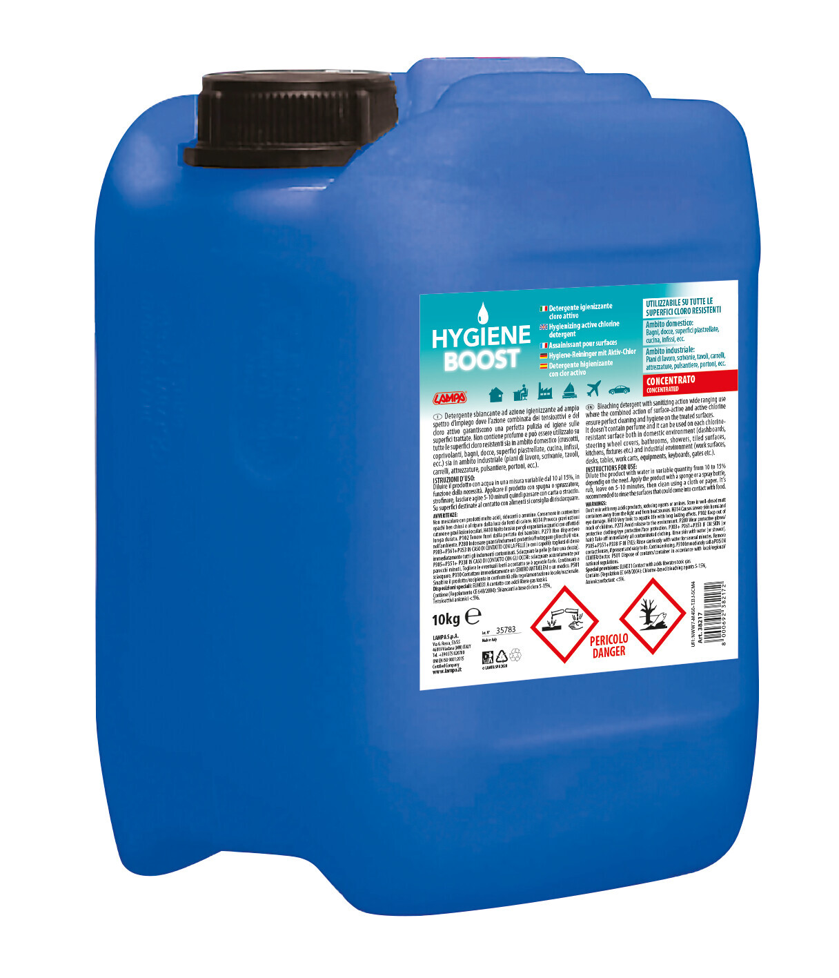 Hygiene-Boost, detergente igienizzante cloro attivo concentrato - 10 Kg