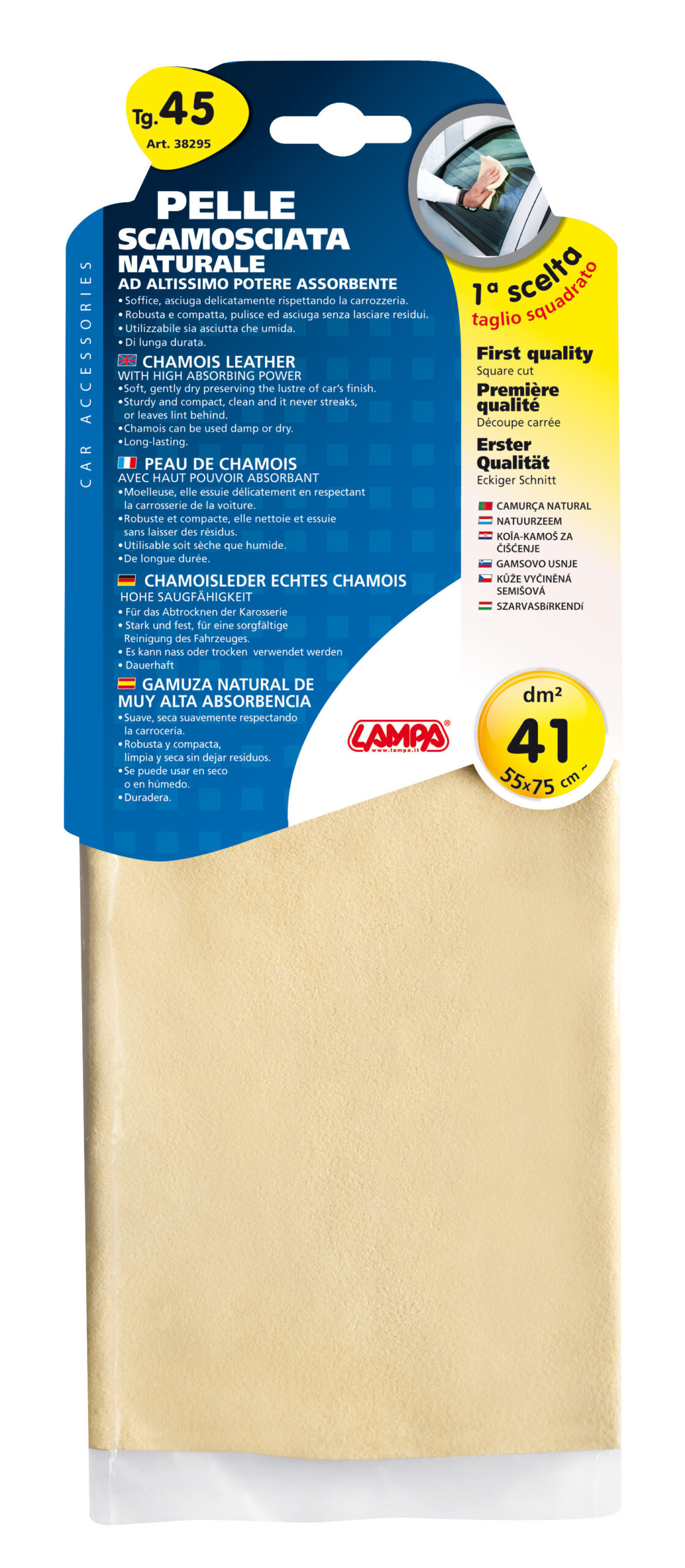 Pelle scamosciata, pelle naturale - 45 - 55x75 cm ca - immagine 3