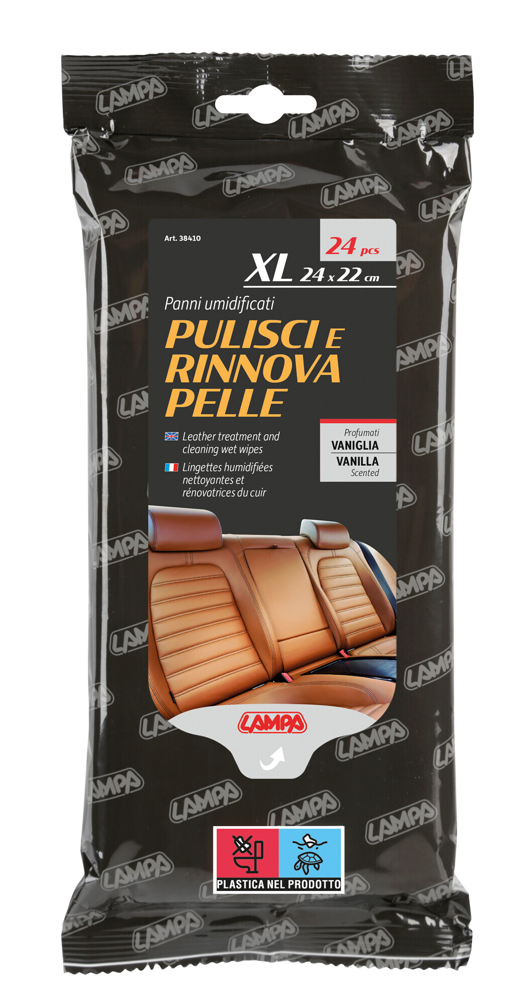 Panni umidificati pulisci e rinnova pelle - 24 pz - 24x22 cm - immagine 7