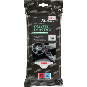 Panni umidificati pulisci plastica satinata opaca - 24 pz - 24x22 cm