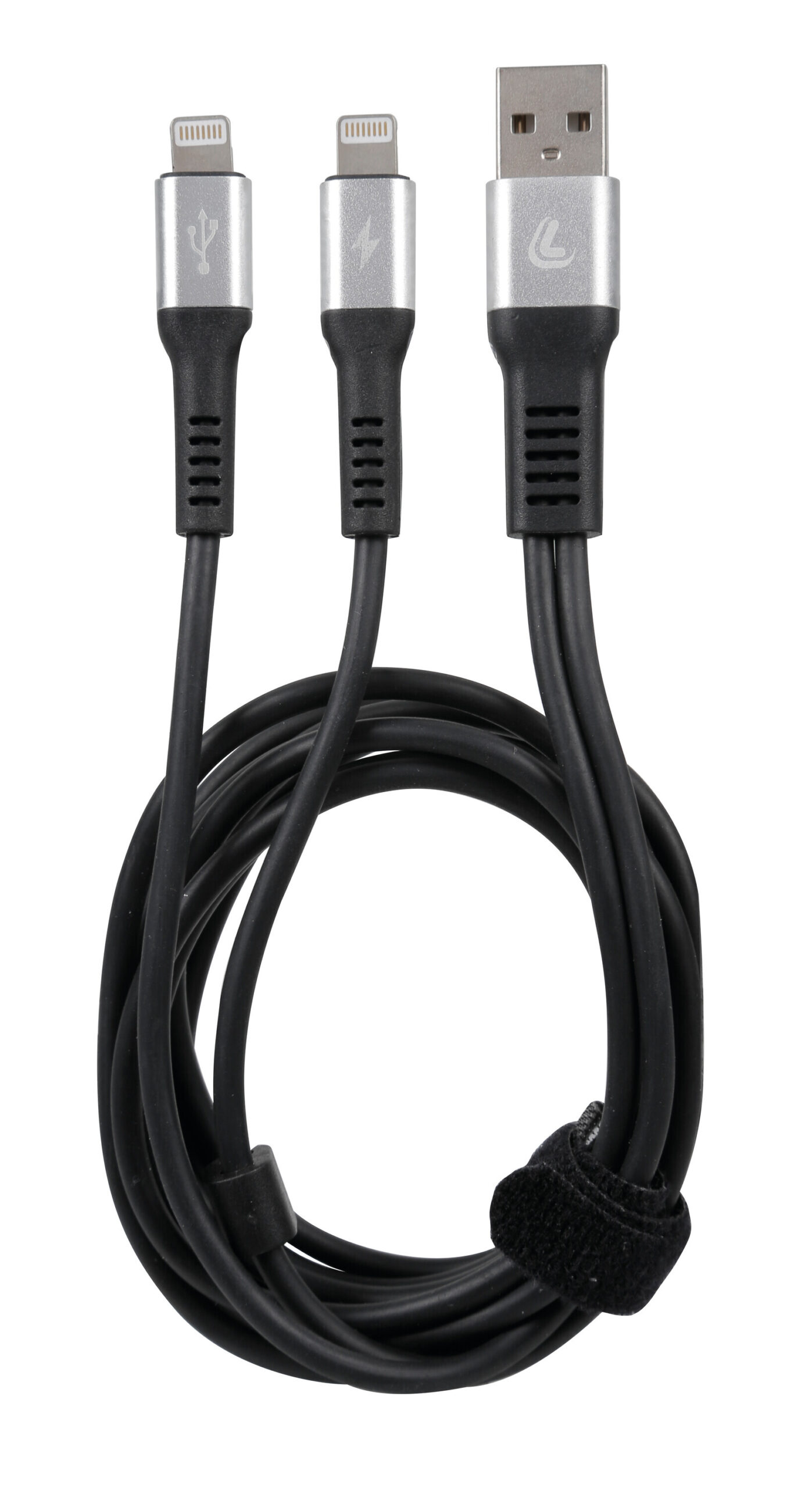 Cavo con doppio connettore, Usb > Apple 8 Pin - 100 cm - Nero - immagine 2