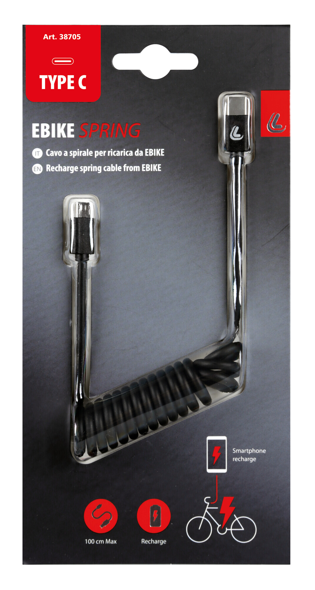 Cavo a spirale per Ebike, Micro Usb > Type C - immagine 4