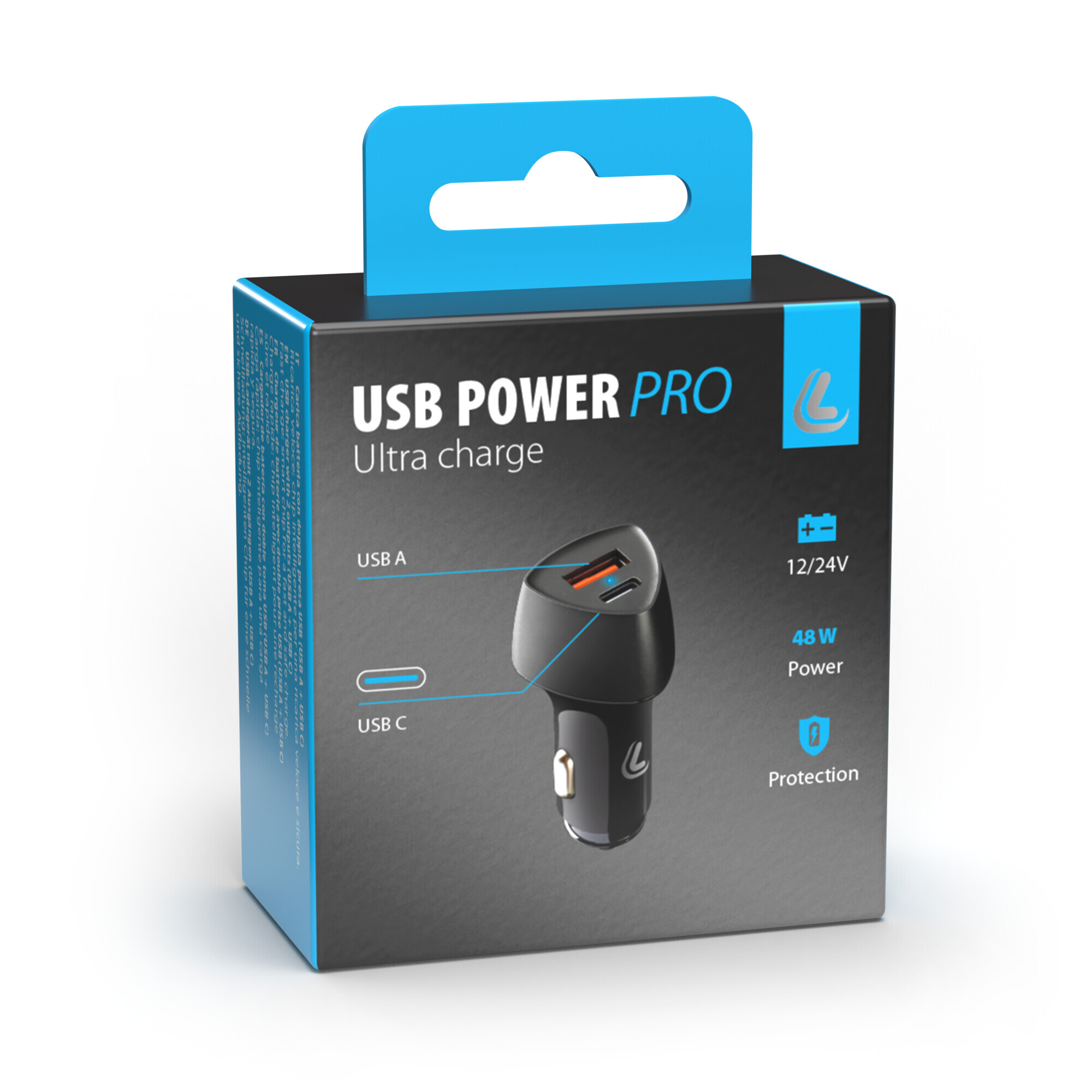 Usb Power Pro, caricabatteria 2 porte Usb - PD / QC 3.0 - 48W - 12/24V - immagine 4