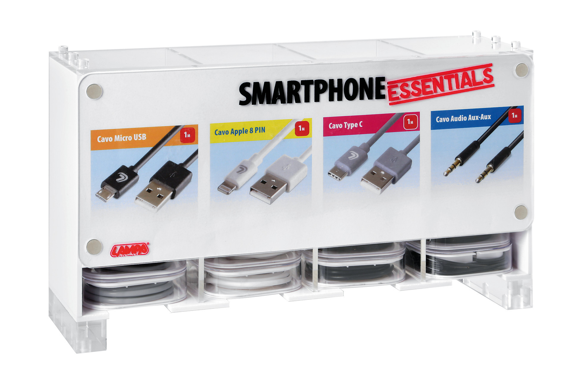 Linea Essentials, espositore da banco in acrilico