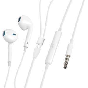 Linea Essentials, Auricolare stereo a capsula con microfono - 120 cm - Bianco