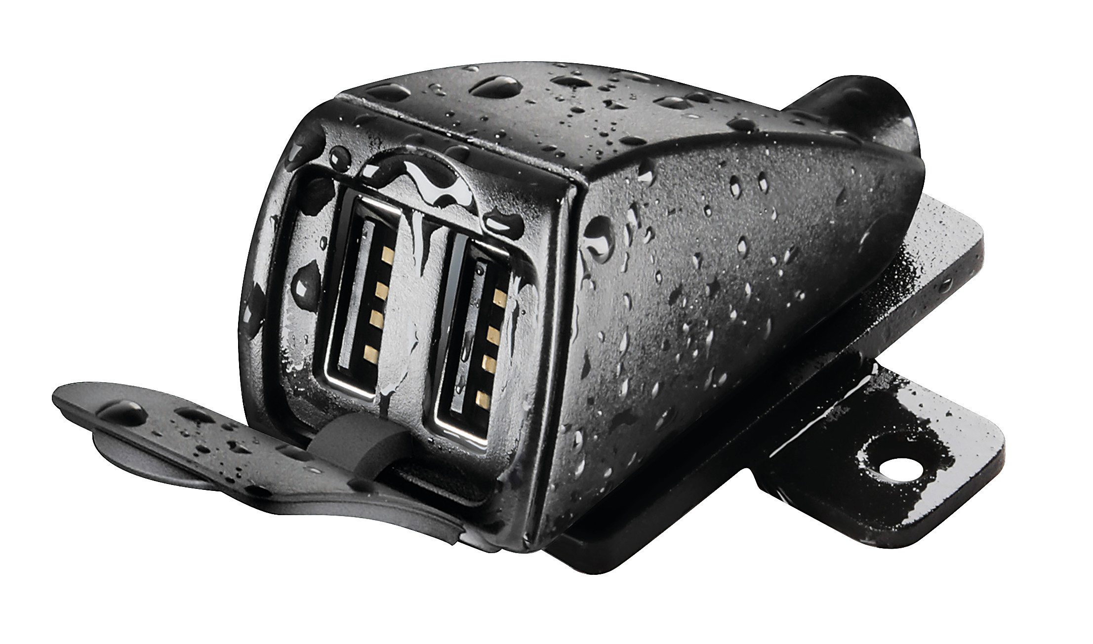 Usb-Fix Trek 2, doppio caricatore usb resistente all’acqua, fissaggio con viti o biadesivo - Ultra Fast Charge - 5400 mA - 12/24V - immagine 4