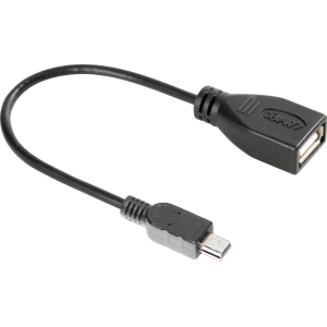 Cavo OTG Usb > Mini Usb - 20 cm - Nero