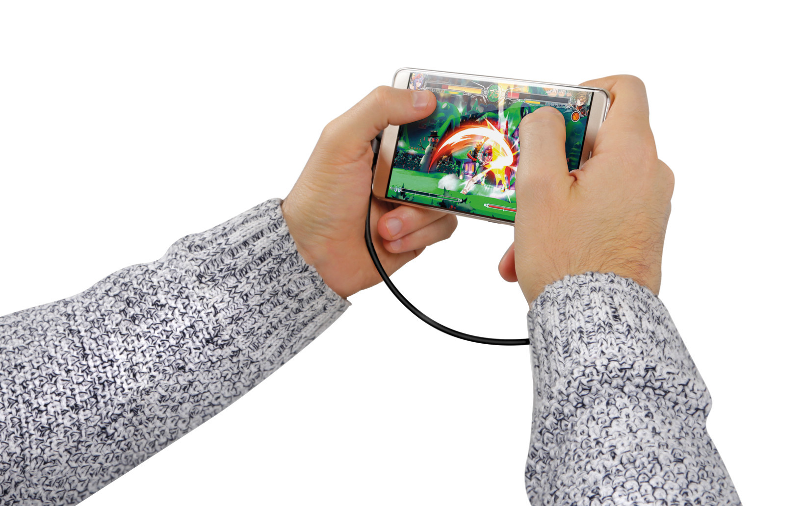 Cavo 90° Usb > Micro Usb - 100 cm - Nero - immagine 2