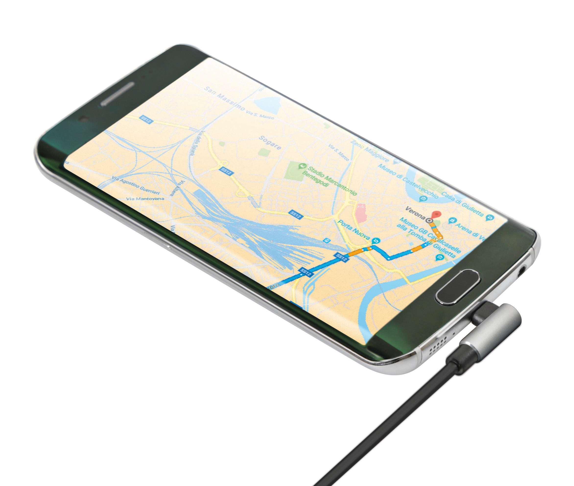 Cavo 90° Usb > Micro Usb - 100 cm - Nero - immagine 3