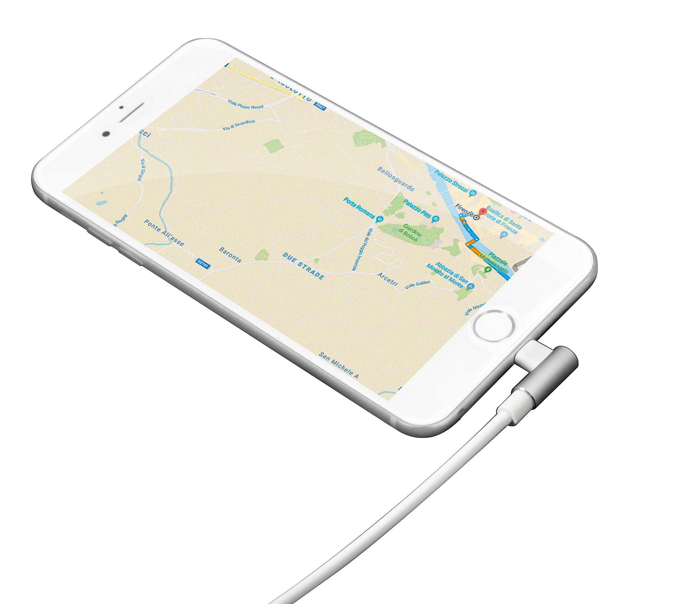 Cavo 90° Usb > Lightning - 100 cm - Bianco - immagine 3