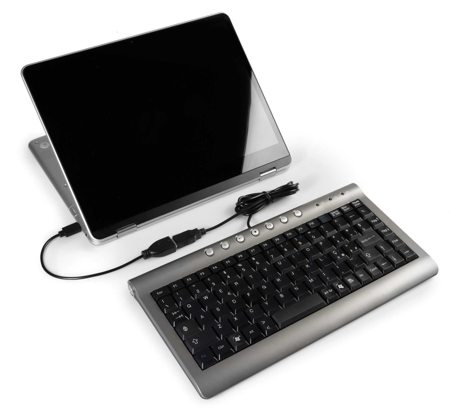Cavo OTG Usb > Usb Type-C - 20 cm - Nero - immagine 2