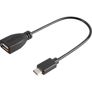 Cavo OTG Usb > Usb Type-C - 20 cm - Nero