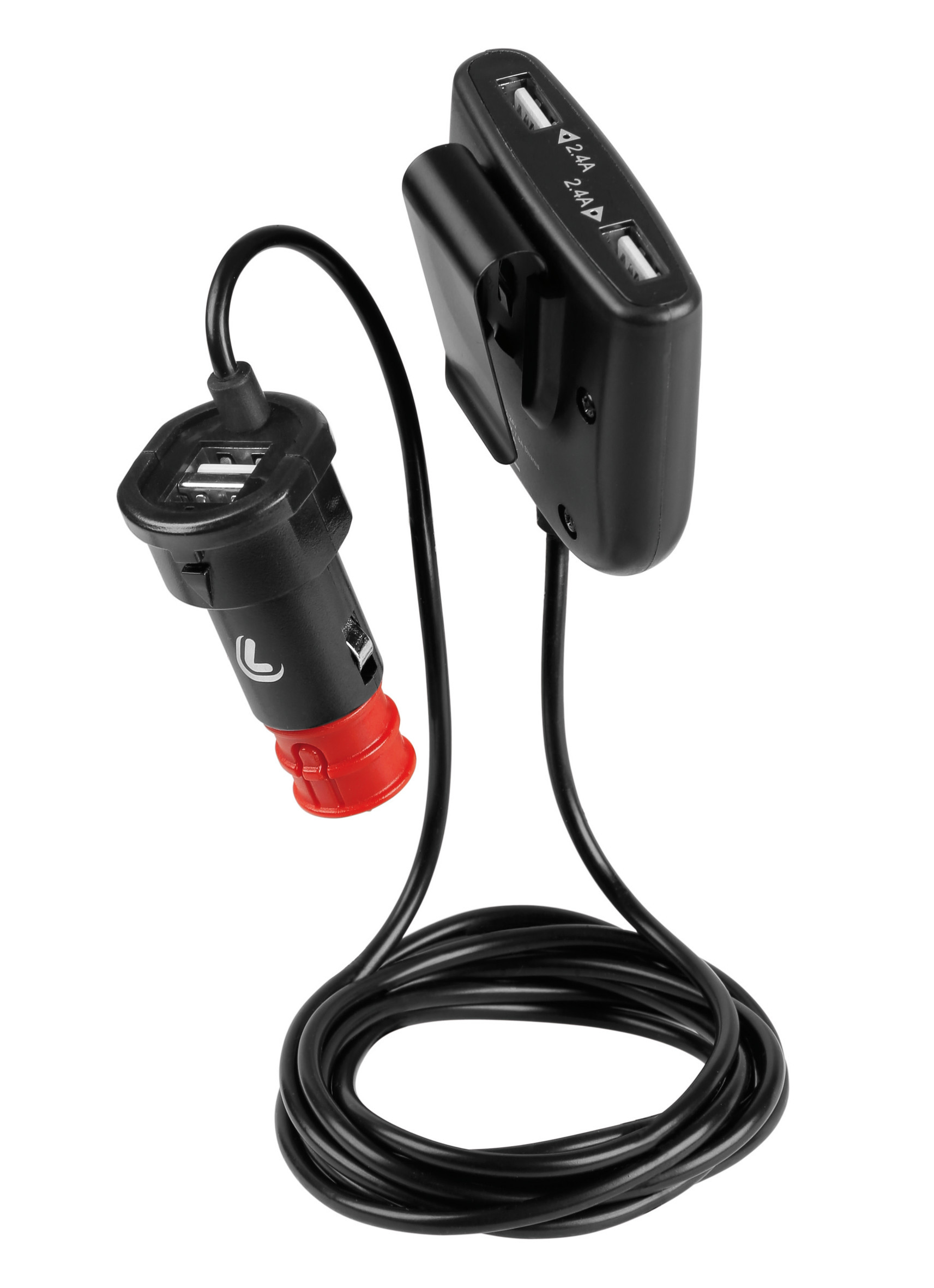 Caricabatteria 4 porte Usb con prolunga - Fast Charge - 7800 mA - 12/24V - immagine 2