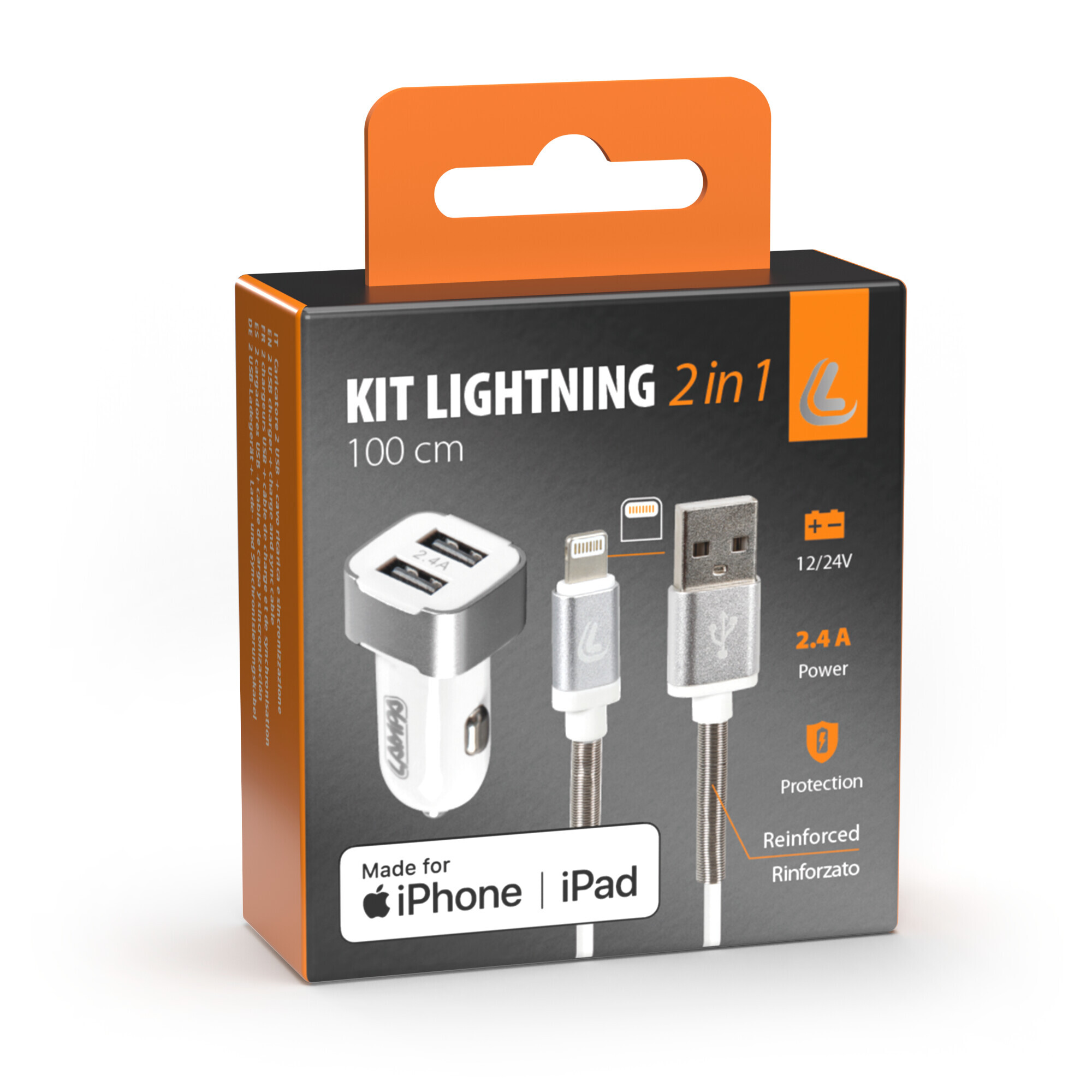 Kit 2 in 1 Lightning - Fast Charge - 12/24V - immagine 6