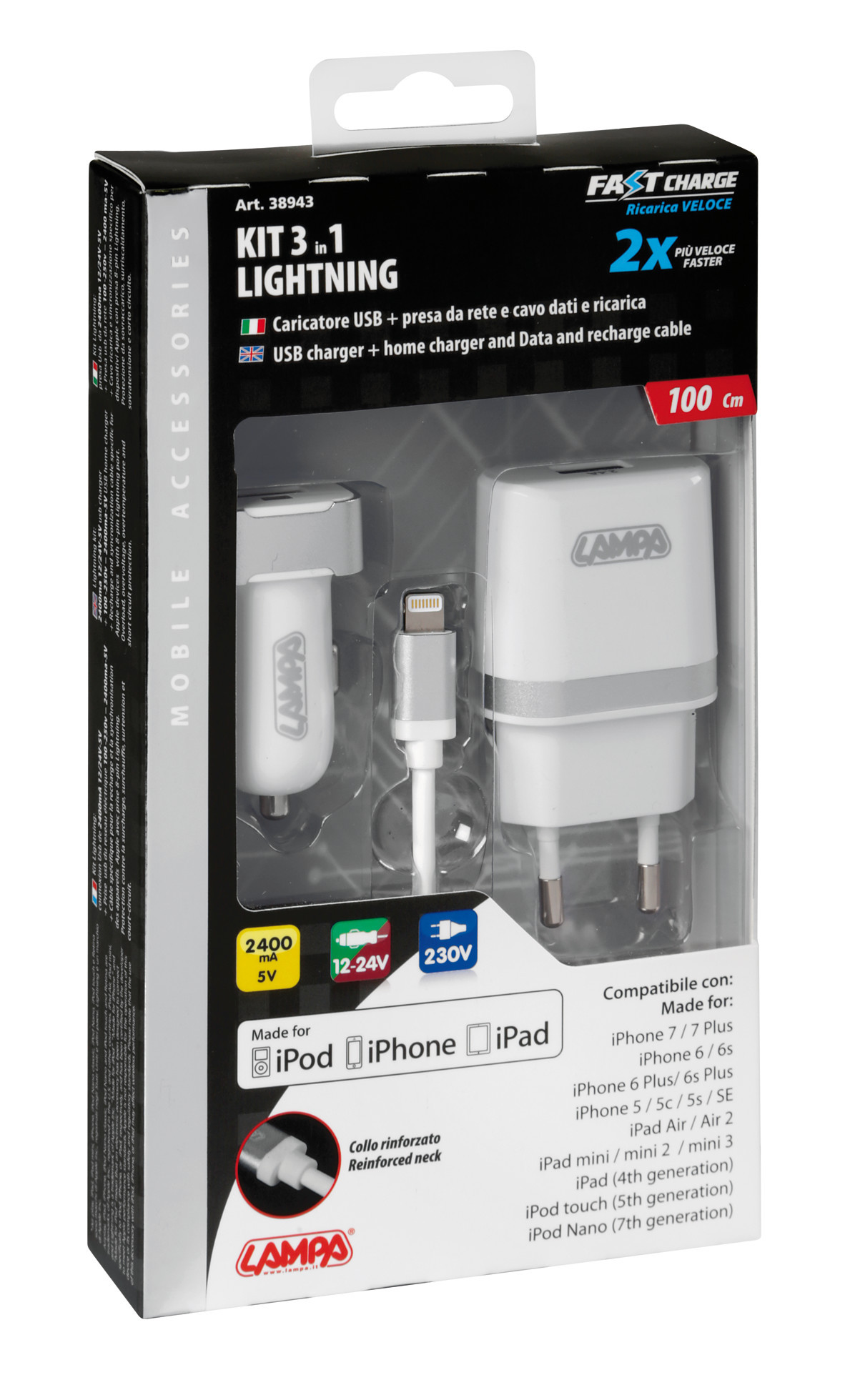 Kit 3 in 1 Lightning - Fast Charge - 12/24V + 230V - immagine 6