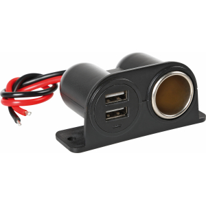 Extra-Power, presa corrente con doppia USB, 12/24V