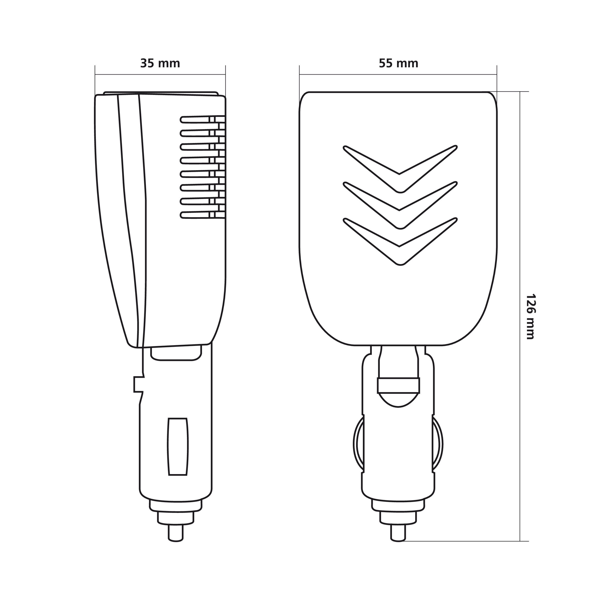 Caricabatteria 4 porte Usb - 6800 mA - 12/24V - immagine 4