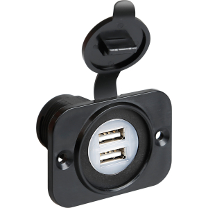 Ext-8, doppia presa Usb, montaggio ad incasso, 12/24V