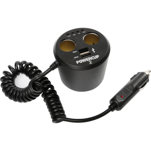 Power cup 2, multipresa con Usb e tester batteria, 12V