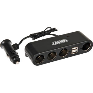 Multi-Socket 4+2, presa corrente quadrupla con USB - 12/24V