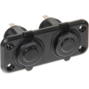 Ext-2, doppia presa corrente, montaggio ad incasso, 12/24V