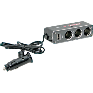 Dual-Power, presa corrente tripla con USB, 12/24V