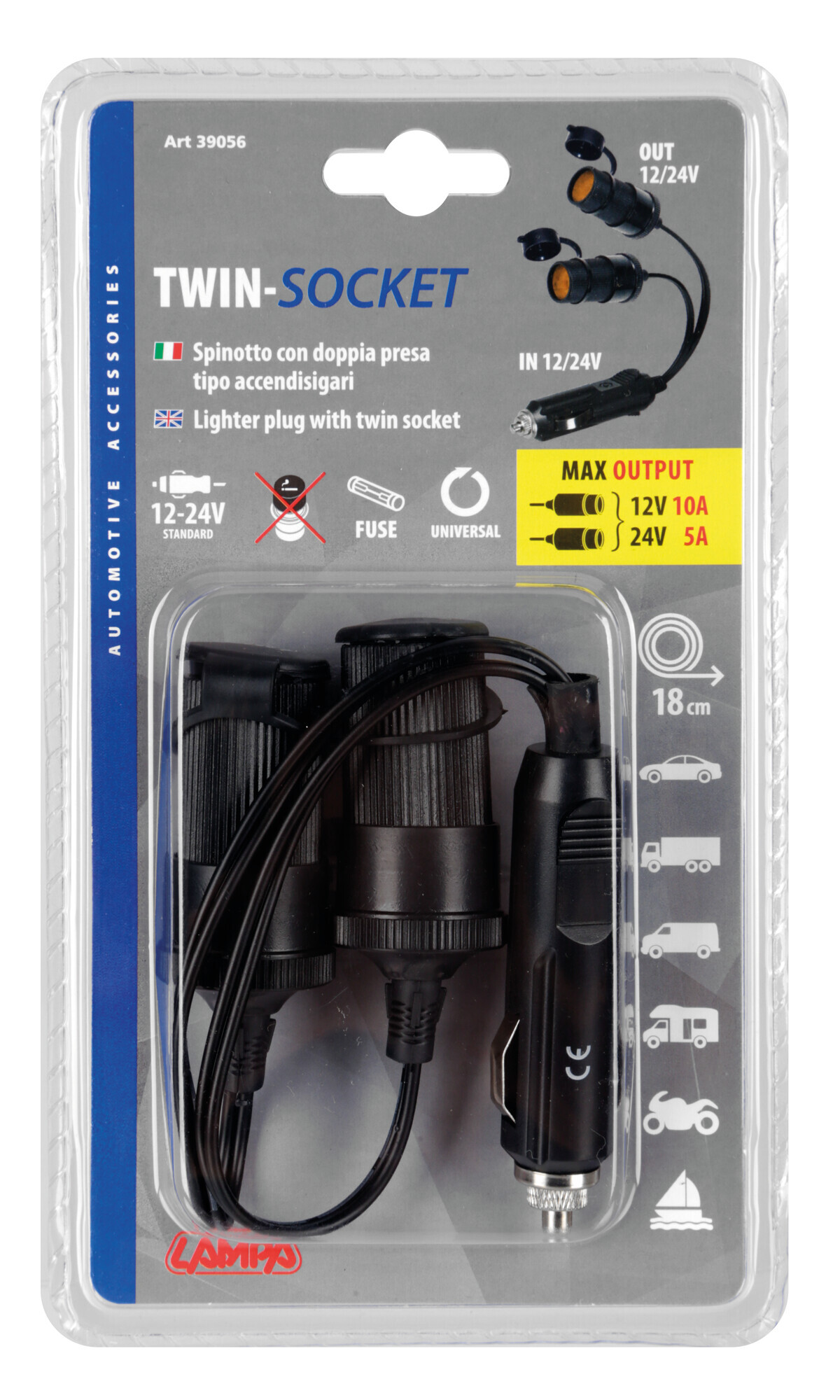 Presa corrente doppia 12/24V - immagine 2