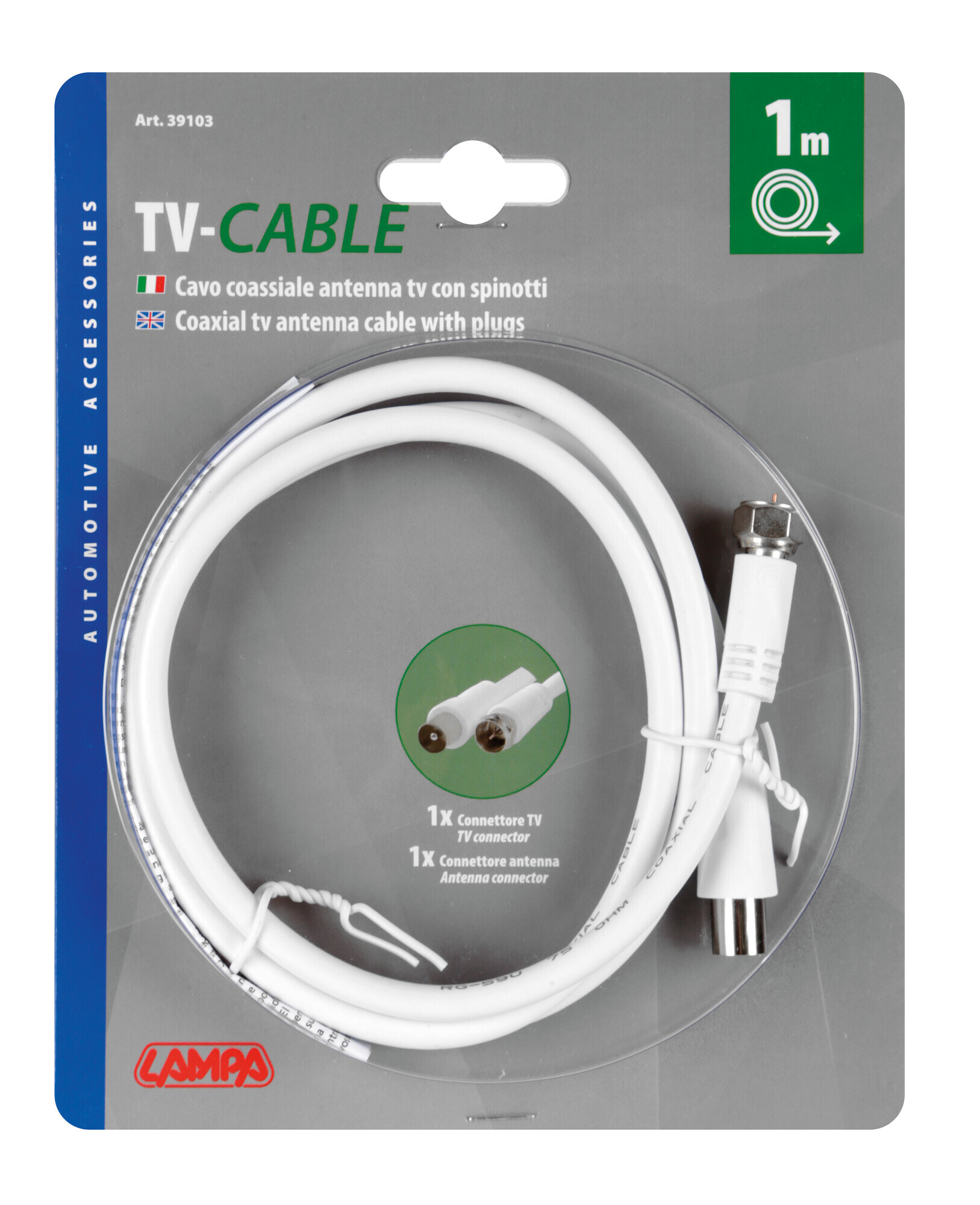 Cavo coassiale antenna TV - 1 m - immagine 3