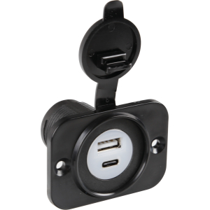Ext-12, doppia presa Usb A + Usb C, montaggio ad incasso, 12/24V