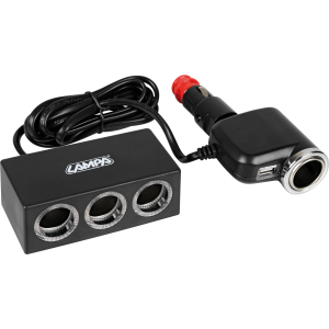 Duo 4+1, presa accendisigari multipla con USB, 12/24V