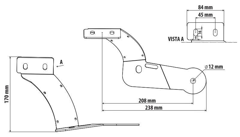Staffa per antenna CB - Attacco su visiera parasole - compatibile per Iveco S-Way (10/19>) - immagine 3