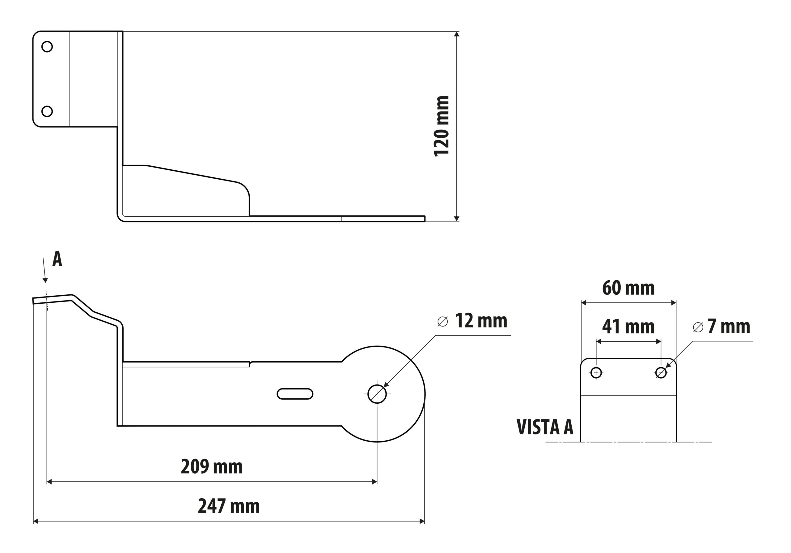 Staffa per antenna CB - Attacco montante - compatibile per Scania R Serie 7 - New Generation (11/16>02/25) - Scania S Serie 7 - New Generation (11/16>) - Scania G Serie 7 - New Generation (01/18>) - Scania XT Serie 7 - New Generation (01/18>) - immagine 2