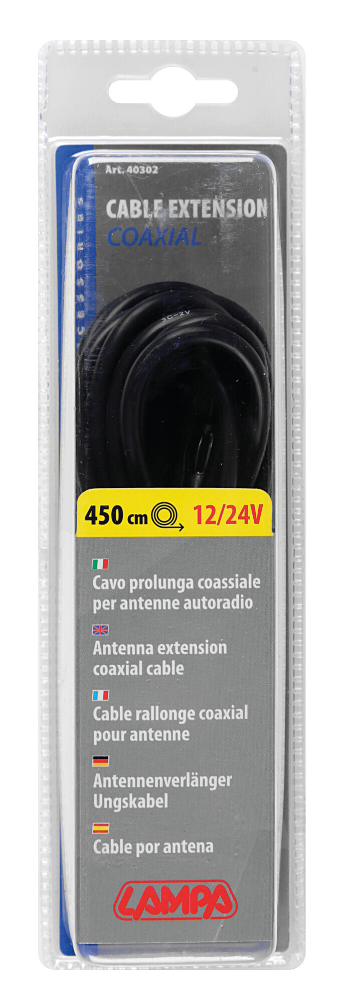 Cavo prolunga per antenna DIN femmina>DIN maschio - 450 cm - immagine 2