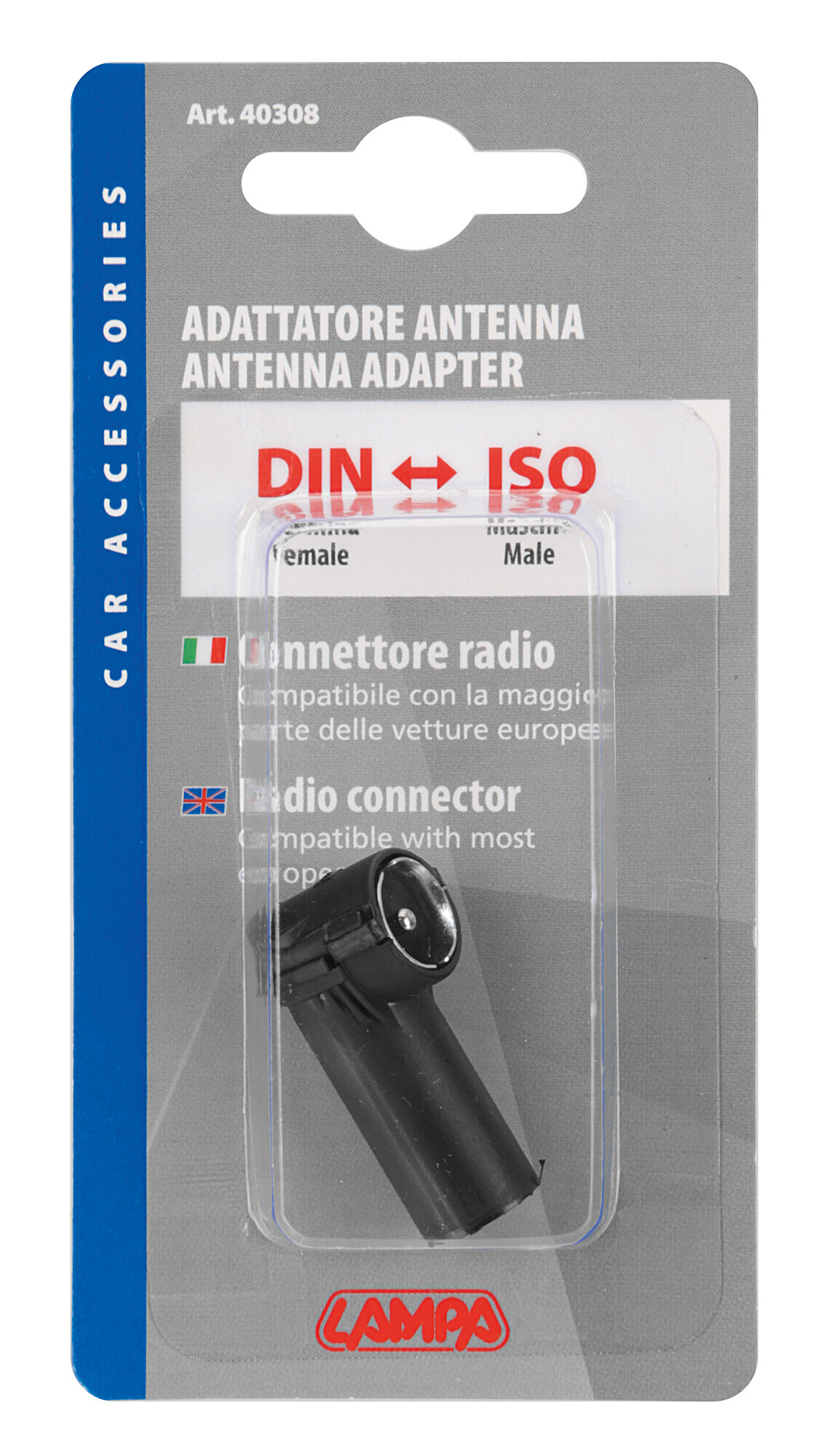 Adattatore antenna DIN femmina>ISO maschio - immagine 3