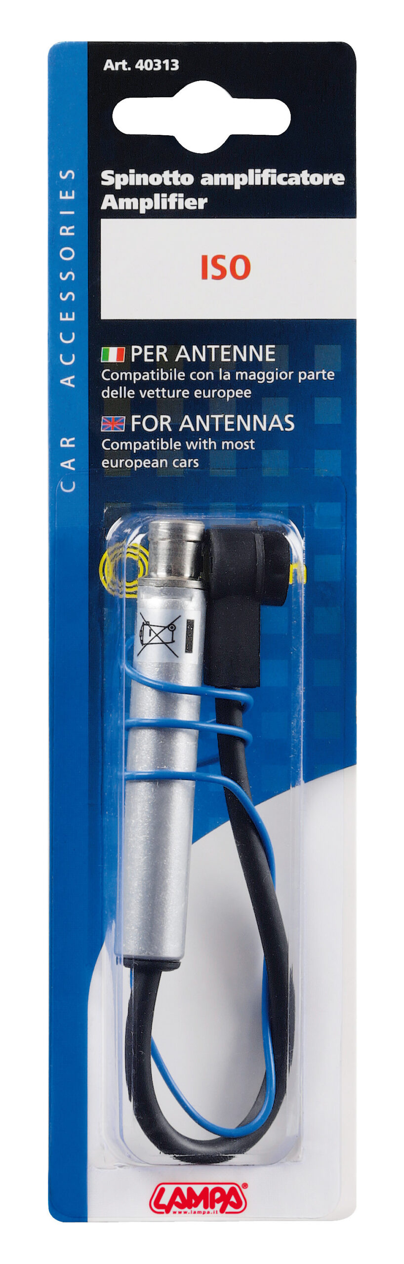 Adattatore antenna ISO femmina>ISO maschio - 36,5 cm - immagine 2
