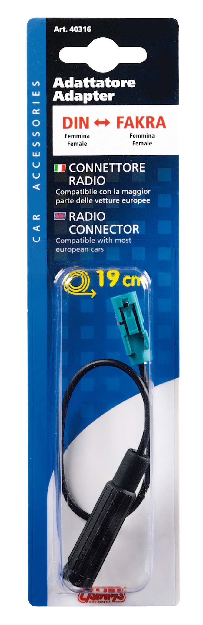 Adattatore antenna DIN femmina>FAKRA femmina - 19 cm - immagine 2