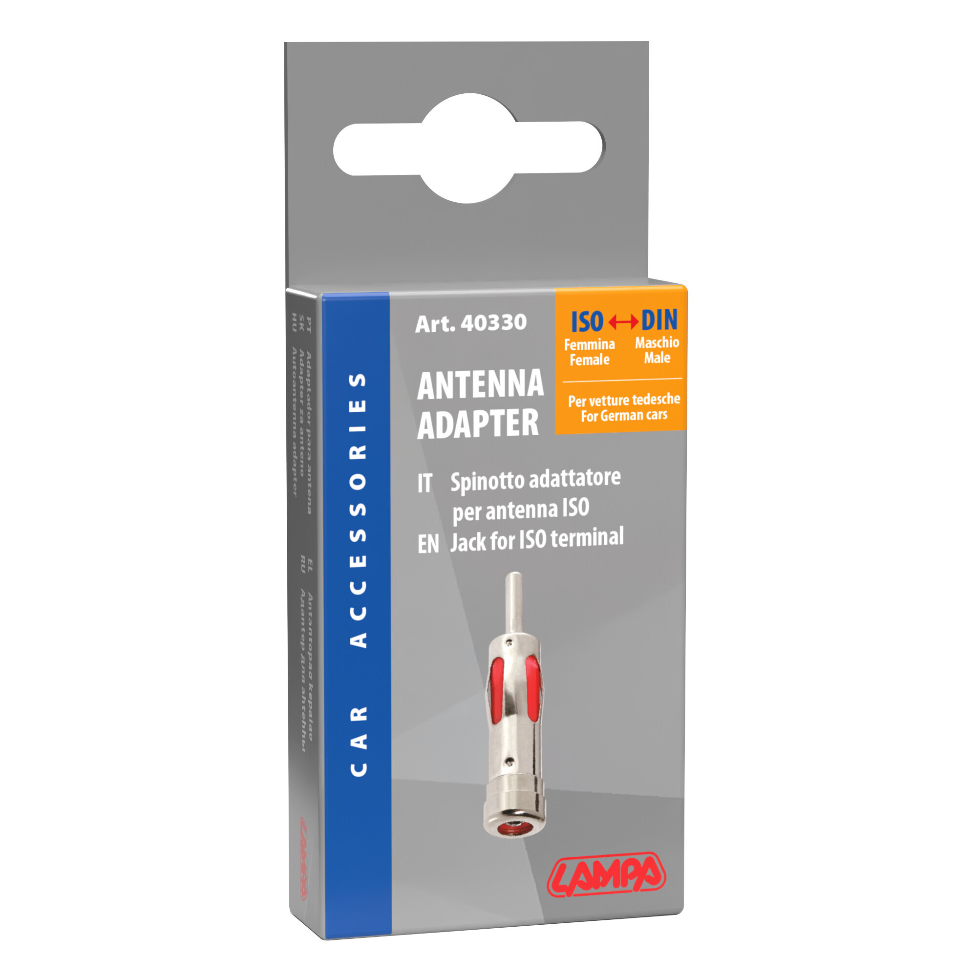Adattatore antenna ISO femmina>DIN maschio - immagine 2
