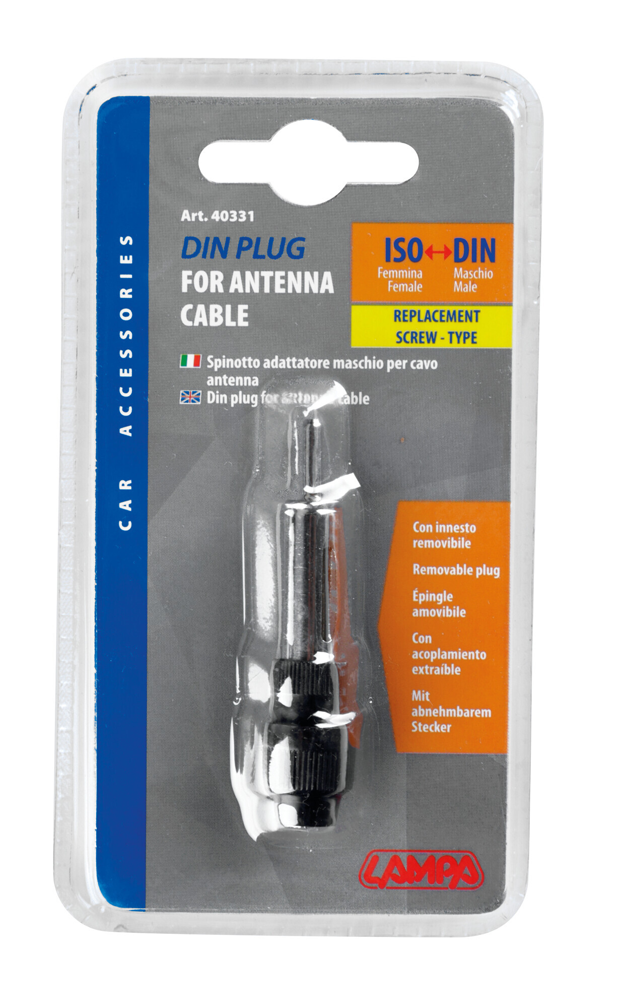 Spinotto DIN maschio per cavo antenna - immagine 2