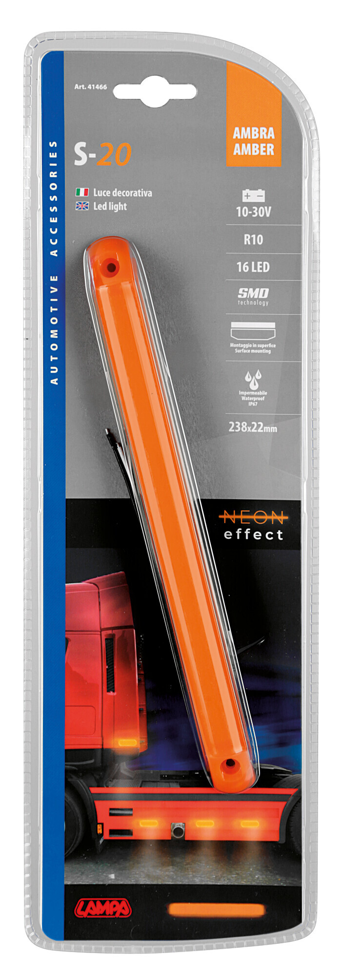 Luce decorativa - 16 Led - 12/24V - Arancio - immagine 6