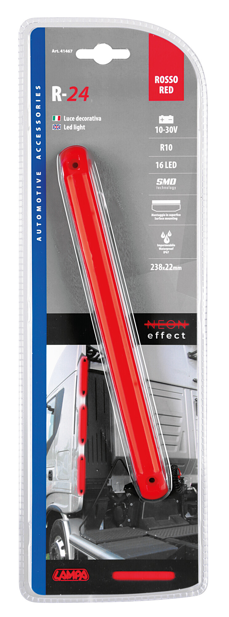 Luce decorativa - 16 Led - 12/24V - Rosso - immagine 6
