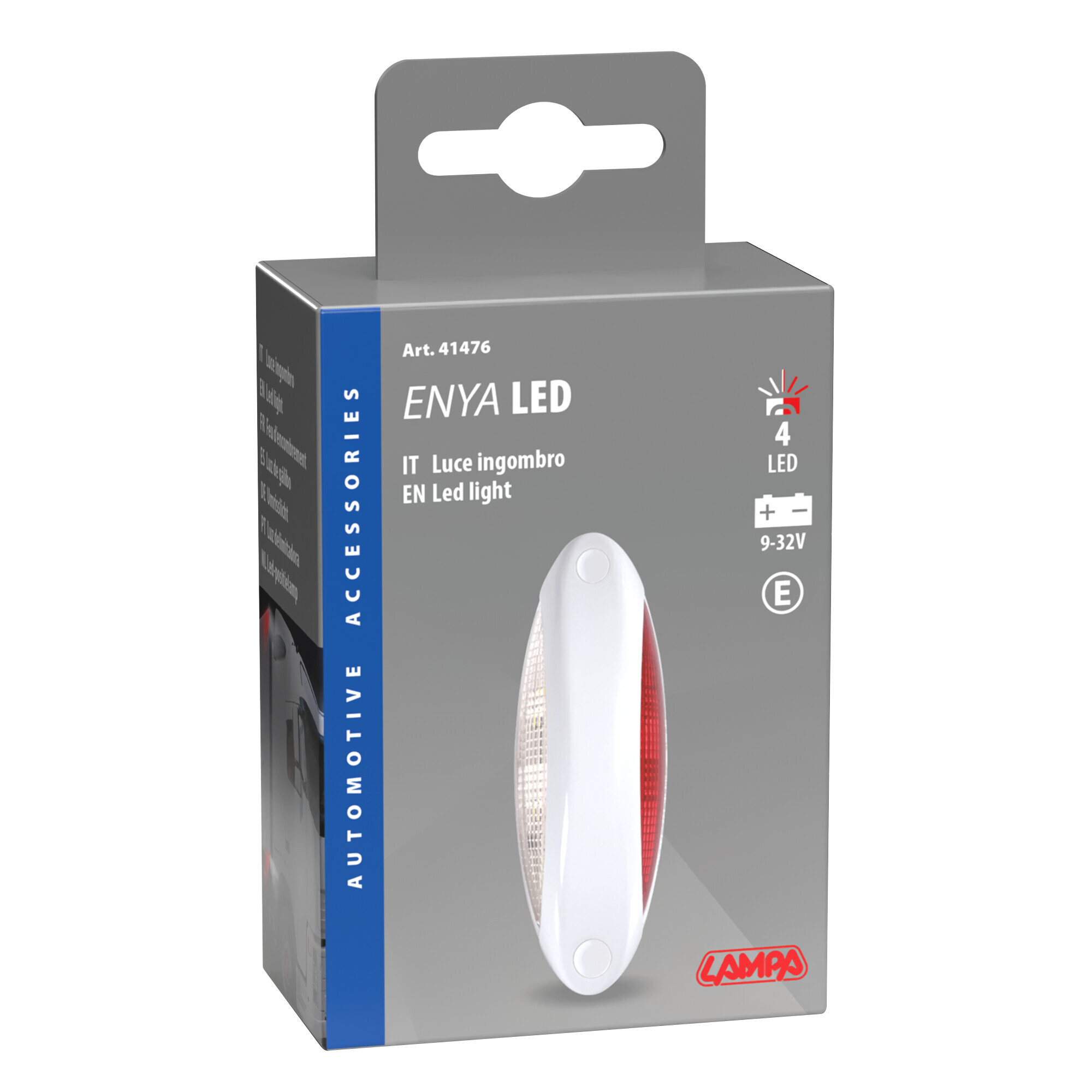 Luce ingombro - 4 Led - 12/24V - Bianco/Rosso - Scocca bianco - immagine 8