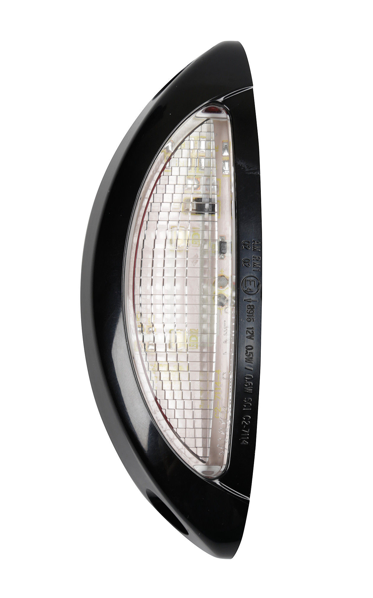 Luce ingombro - 4 Led - 12/24V - Bianco/Rosso - Scocca nero - immagine 3