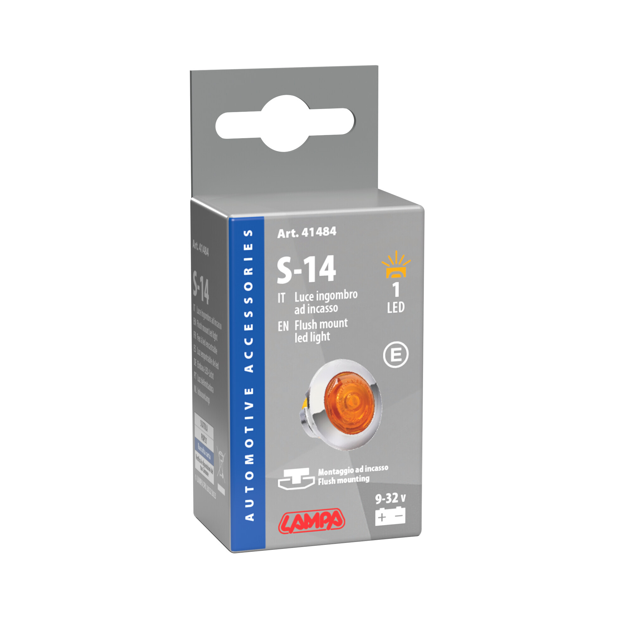 Luce ingombro - 1 Led - 12/24V - Arancio - immagine 4