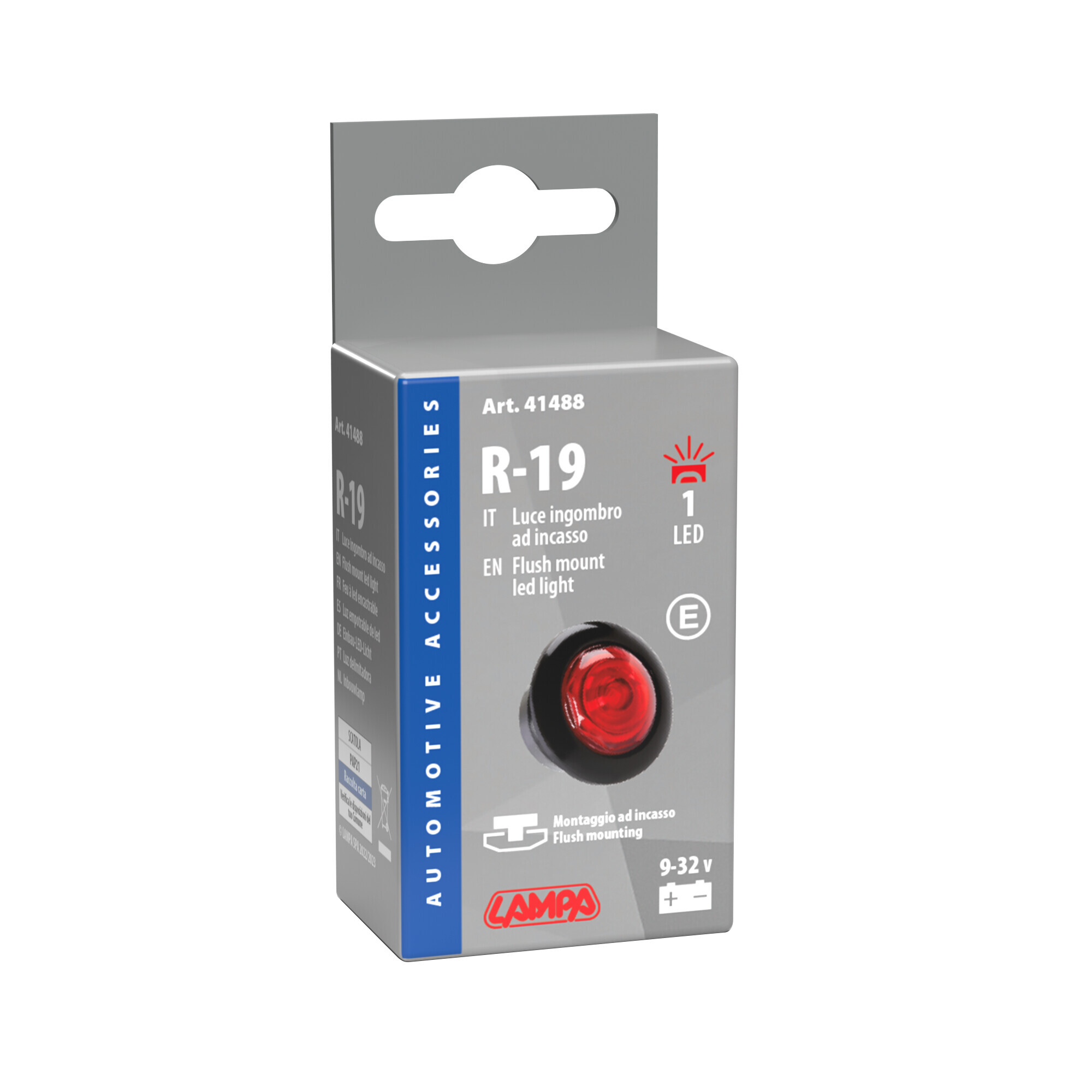 Luce ingombro - 1 Led - 12/24V - Rosso - immagine 4