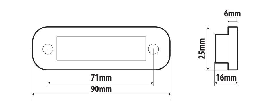 Luce ingombro - 4 Led - 12/24V - Bianco - immagine 4