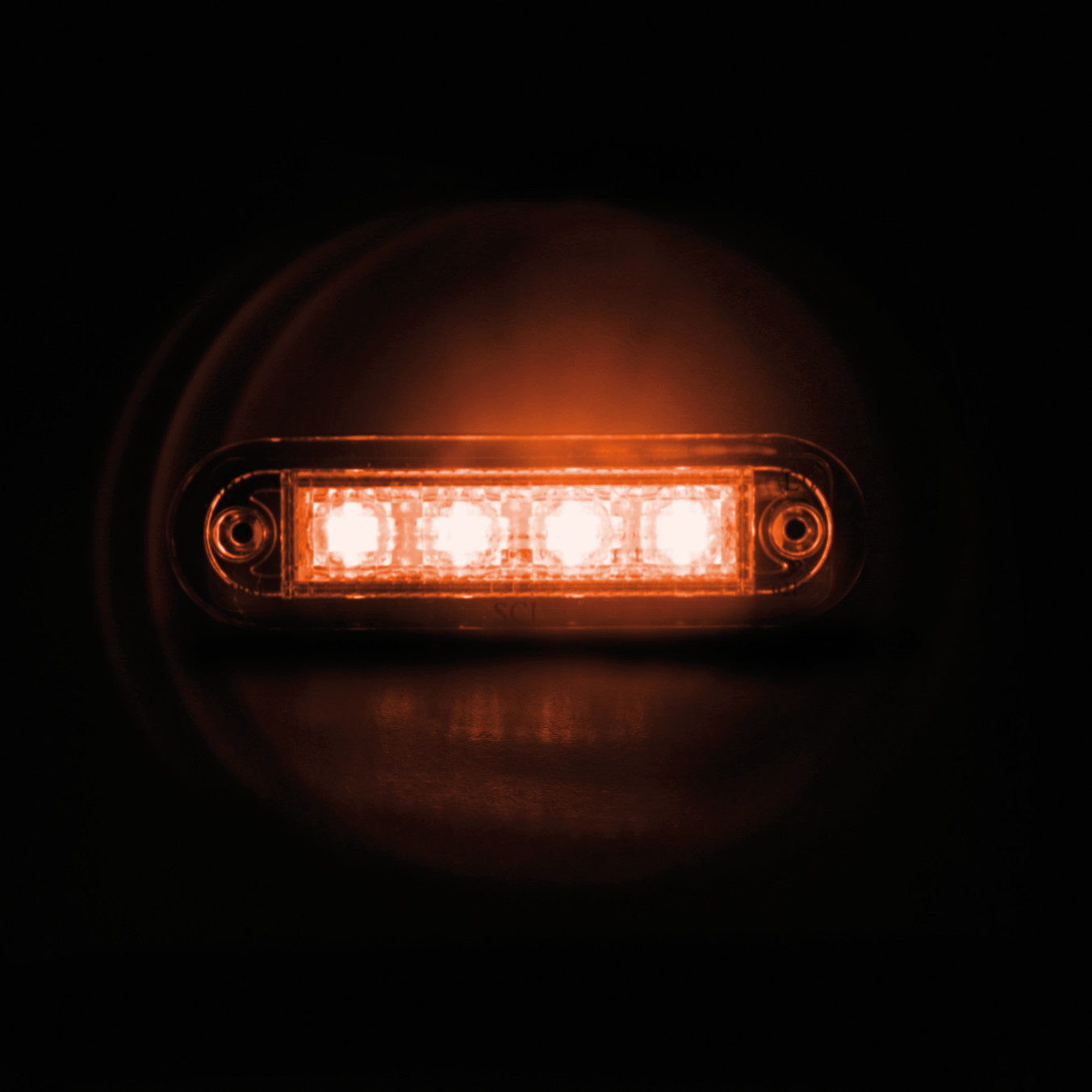 Luce ingombro - 4 Led - 12/24V - Arancio - immagine 2