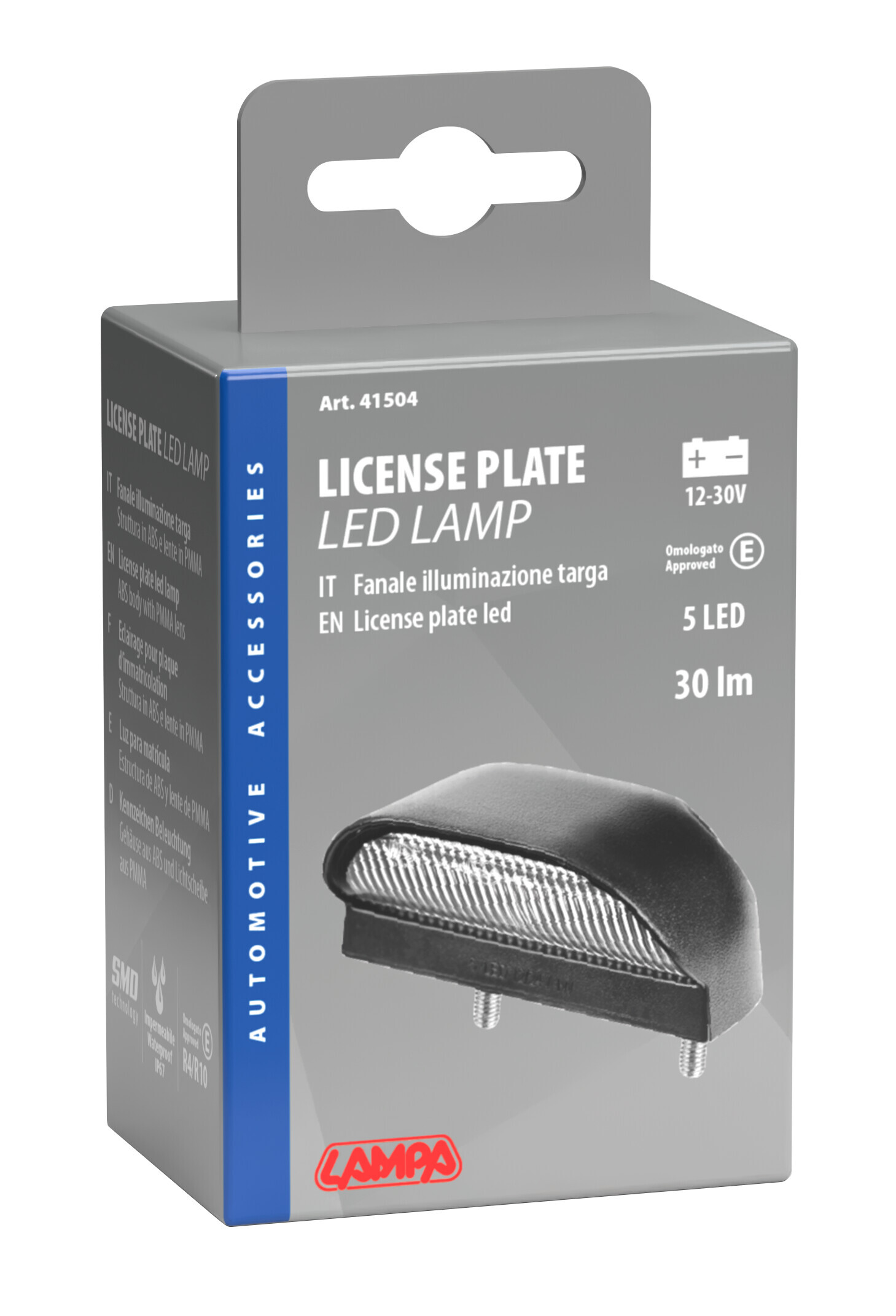 Fanale a 5 Led smd, illuminazione targa, 10/30V - immagine 6