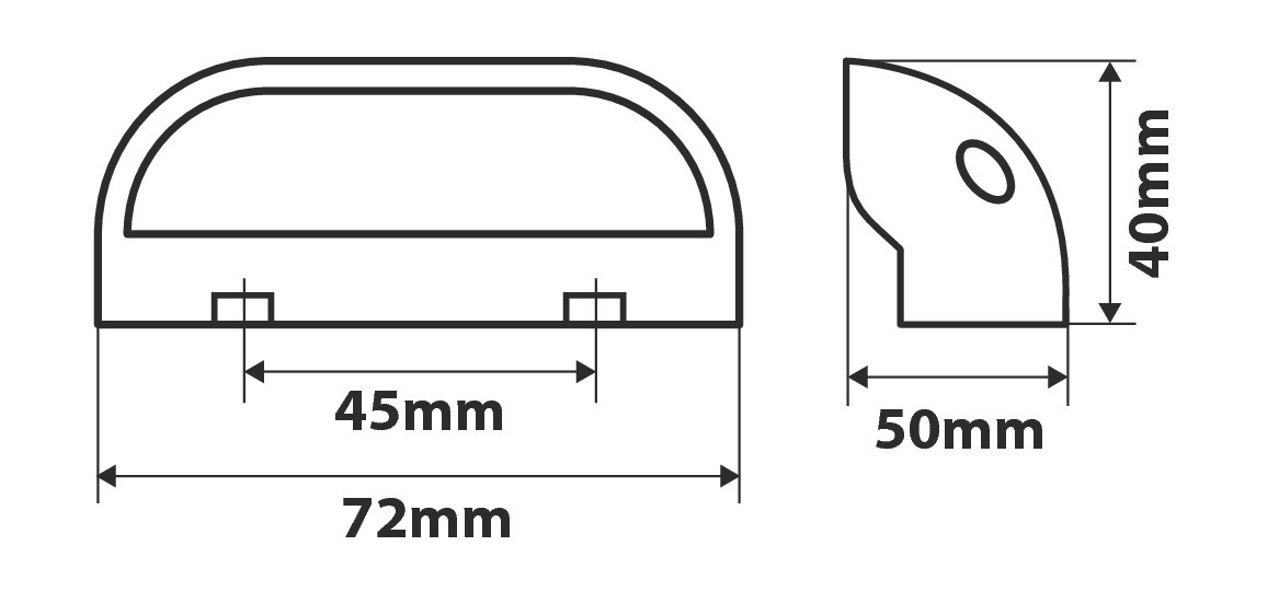 Fanale a 5 Led smd, illuminazione targa, 10/30V - immagine 5
