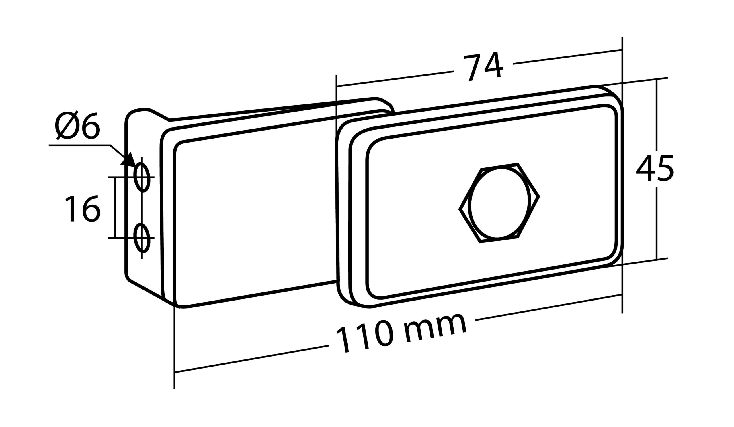 Luce ingombro con catarifrangente e staffa - 12/24V - Bianco - immagine 3